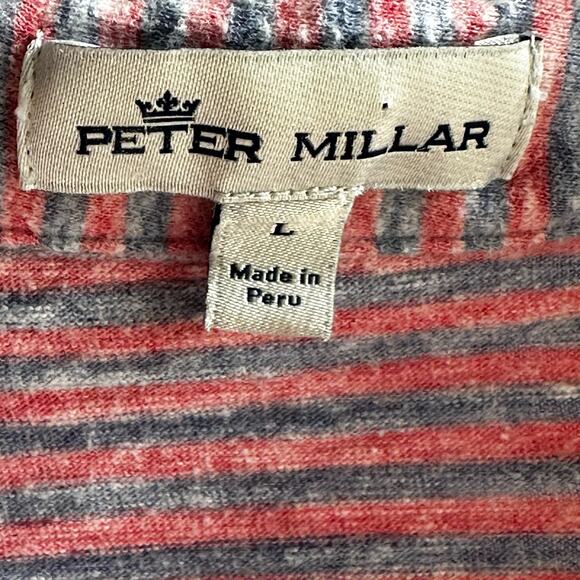 Peter Millar Seaside Pungo Striped Slub Polo Shirt - Picture 9 of 9